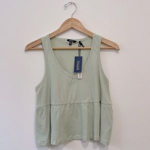 Buffalo David Bitton Tops Womens XS Green sleeveless Crop Top New